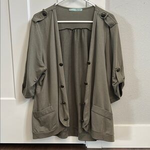 Maurices Green Cardigan Sweater with Relaxed Fit